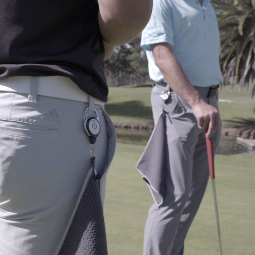 Phi Tee TAIL Golf Towel Set (Retractable, Wearable & Detachable)