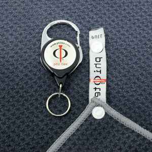 Phi Tee Premium Retractable Carabiner Keyring (2-Pack)